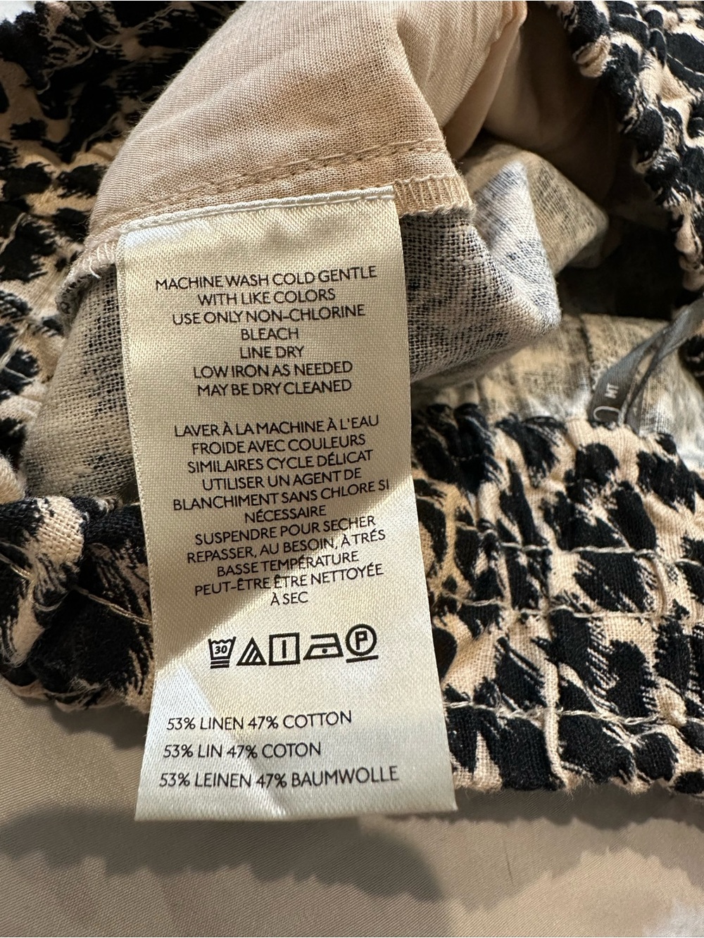 Anthropologie Leopard Print Wide Leg Pull-On Lounge Casual Women’s - Picture 9 of 11